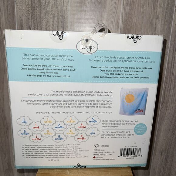 Lulujo Baby’s First Year Blanket & Cards Set You Are My Sunshine - Picture 2 of 2